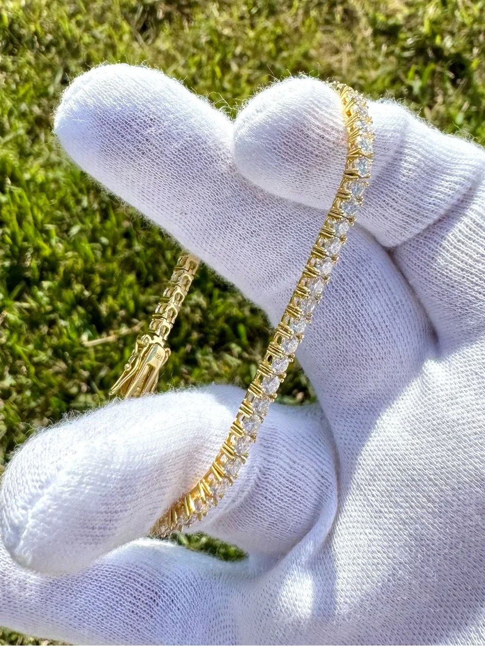 18K Gold Plated, 5.6CTW Moissanite Tennis Bracelet